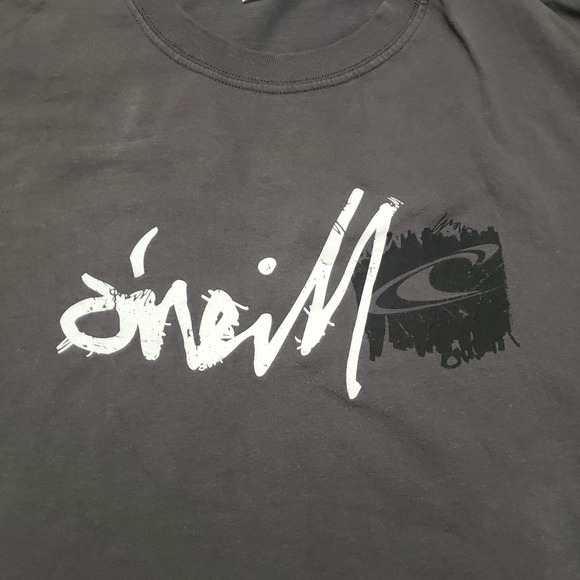 Vintage O'Neill Shirt Mens Large Gray Short Sleeve Y2k Surf Ocean Beach - Picture 1 of 11